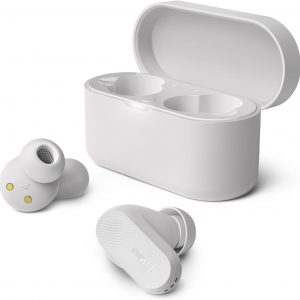 Philips TAT1209BK True Wireless in Ear Bluetooth Headphones - Small Buds. Great Value Natural Sound. Dynamic Bass, Pocket-Sized Charging Case, Clear Calls - Black