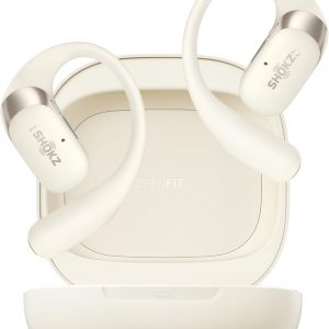 SHOKZ OpenFit 2 Casque à Oreilles Libres, écouteurs Bluetooth sans Fil avec Micro, écouteurs avec Crochet d&apos;oreille et 48 Heures de Lecture, Charge Rapide, résistance IP55, Sac de Transport, Noir