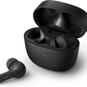 Philips TAT1209BK True Wireless in Ear Bluetooth Headphones - Small Buds. Great Value Natural Sound. Dynamic Bass, Pocket-Sized Charging Case, Clear Calls - Black