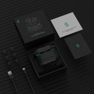 Black Shark Ecouteurs Bluetooth sans Fil avec Latence Ultra-Faible de 0,035s, Double Micro à Suppression du Bruit Ambiant, Bluetooth 5.3, Indice d’Étanchéité IPX5, Autonomie de 28h, Ecouteurs Gaming