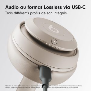 Beats Studio Pro - Casque sans Fil avec Bluetooth et Réduction du Bruit - Audio Spatial personnalisé, Audio USB-C au Format Lossless, Compatibilité Apple et Android - Sable