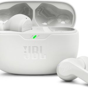 JBL Wave Beam, Écouteurs Intra-Auriculaires sans Fil, Résistance à l&amp;apos;Eau IP54 et IPX2, Appels Mains Libres et Batterie à Autonomie de 32 heures, en Noir