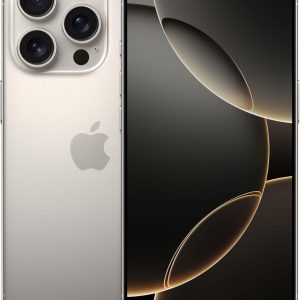 Apple iPhone 16 Pro 1 to - Titane Blanc + Coque en Silicone avec MagSafe - Denim