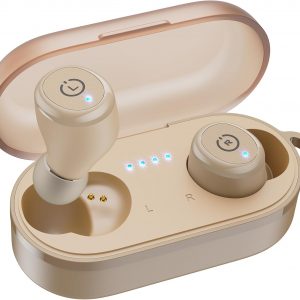 TOZO T10 Écouteurs Bluetooth sans Fil Ecouteurs Bluetooth 5.3 avec Contrôle Tactile ORIGX 2.0 Acoustique EQ Ajustement 55H d&amp;apos;Autonomie Soutient Chargement sans Fil et USB Type C IPX8 Noir Mat
