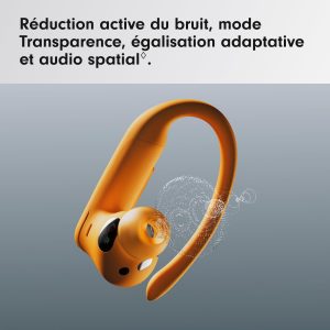 Beats Powerbeats Pro 2 Écouteurs Bluetooth sans Fil- Suppression du Bruit, Suivi de la fréquence Cardiaque, IPX4, Jusquʼà 45H avec Étui de Recharge, Compatible Apple & Android - Orange électrique