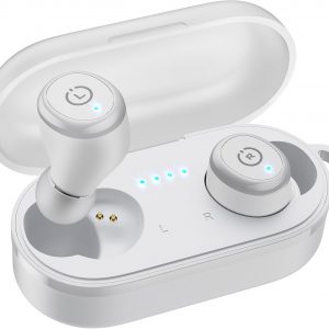 TOZO T10 Écouteurs Bluetooth sans Fil Ecouteurs Bluetooth 5.3 avec Contrôle Tactile ORIGX 2.0 Acoustique EQ Ajustement 55H d&amp;apos;Autonomie Soutient Chargement sans Fil et USB Type C IPX8 Noir Mat