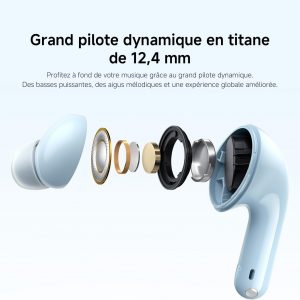 Xiaomi Redmi Buds 6 Lite Écouteurs sans Fil, Annulation de Bruit, légers, jusqu&apos;à 36 Heures d&apos;autonomie, Bluetooth 5.3