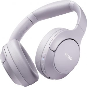 TOZO HT2 Casque Bluetooth sans Fil Ecouteurs Bluetooth 5.3 avec ANC Hybride Hi-Res Audio et ORIGX Acoustique 40mm Contrôleur EQ Ajustement 60H d&amp;apos;Autonomie 3.5mm AUX Audio Câble et USB Type C Noir