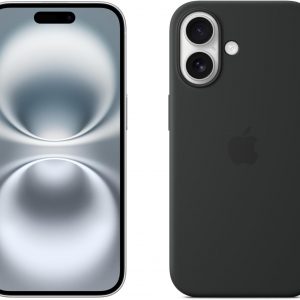 Apple iPhone 16 512 Go - Outremer + Coque Transparente avec MagSafe - Noir