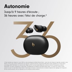 Beats Studio Buds + | Écouteurs Totalement sans Fil avec réduction du Bruit, Compatibilité améliorée avec Apple et Android, Micro intégré, Écouteurs Bluetooth Audio Spatial – Noir/Or