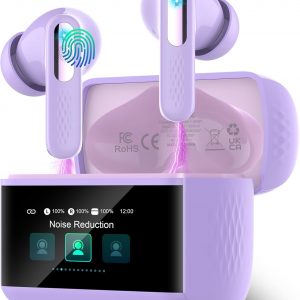 ZYHKON Ecouteurs Bluetooth sans Fil, Écouteur Bluetooth 5.4 avec Écran Tactile Multifonction, Stéréo Immersif Ecouteurs sans Fil avec Réduction du Bruit ANC ENC/Mode 5 EQ, IP7 Étanche, Bleu