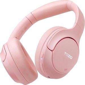 TOZO HT2 Casque Bluetooth sans Fil Ecouteurs Bluetooth 5.3 avec ANC Hybride Hi-Res Audio et ORIGX Acoustique 40mm Contrôleur EQ Ajustement 60H d&amp;apos;Autonomie 3.5mm AUX Audio Câble et USB Type C Noir