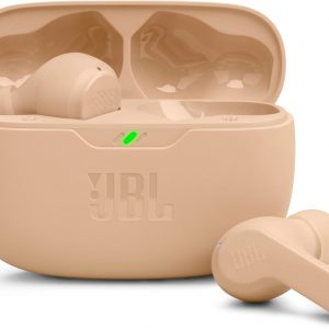 JBL Wave Beam, Écouteurs Intra-Auriculaires sans Fil, Résistance à l&amp;apos;Eau IP54 et IPX2, Appels Mains Libres et Batterie à Autonomie de 32 heures, en Noir