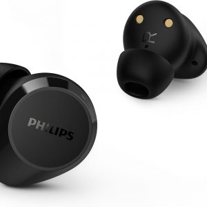 Philips TAT1209BK True Wireless in Ear Bluetooth Headphones - Small Buds. Great Value Natural Sound. Dynamic Bass, Pocket-Sized Charging Case, Clear Calls - Black