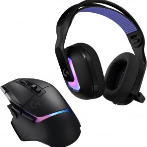 Logitech G G522 LIGHTSPEED casque gaming sans fil, LIGHTSYNC RVB, micro bande passante complète et audio synchronisé avancé, triple connectivité - LIGHTSPEED, Bluetooth, USB-A vers USB-C pour PC -Noir