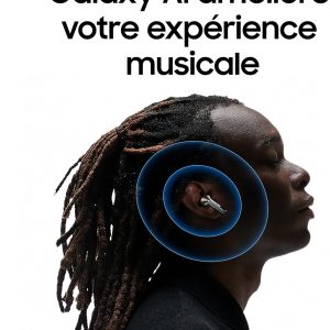 Samsung Galaxy Buds3 Pro, Écouteurs sans Fil, Réduction Active de Bruit, Bluetooth, Blanc, Audio 360, Galaxy AI, Chargeur Secteur Inclus, Version FR [Exclusivité Amazon]