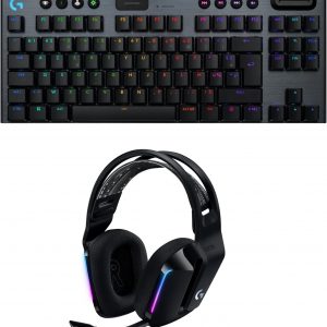 Logitech G G522 LIGHTSPEED casque gaming sans fil, LIGHTSYNC RVB, micro bande passante complète et audio synchronisé avancé, triple connectivité - LIGHTSPEED, Bluetooth, USB-A vers USB-C pour PC -Noir
