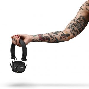 Marshall Casque Bluetooth supra-auriculaire Major IV, écouteurs sans fil, pliables, autonomie sans fil de plus de 80 heures, noir