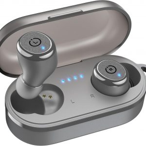 TOZO T10 Écouteurs Bluetooth sans Fil Ecouteurs Bluetooth 5.3 avec Contrôle Tactile ORIGX 2.0 Acoustique EQ Ajustement 55H d&amp;apos;Autonomie Soutient Chargement sans Fil et USB Type C IPX8 Noir Mat