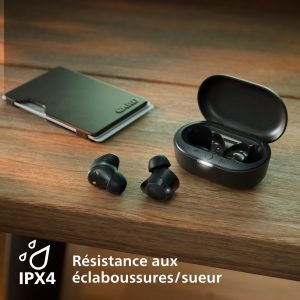 Philips TAT1209BK True Wireless in Ear Bluetooth Headphones - Small Buds. Great Value Natural Sound. Dynamic Bass, Pocket-Sized Charging Case, Clear Calls - Black