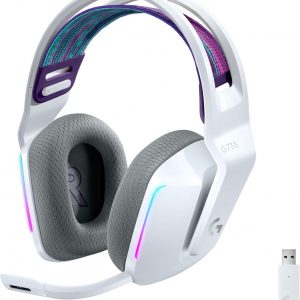 Logitech G G522 LIGHTSPEED casque gaming sans fil, LIGHTSYNC RVB, micro bande passante complète et audio synchronisé avancé, triple connectivité - LIGHTSPEED, Bluetooth, USB-A vers USB-C pour PC -Noir
