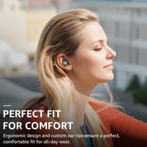 TOZO Hybrid Écouteurs Bluetooth sans Fil, Ecouteurs Bluetooth 5.3 avec Hybride ANC 6 Mics ENC ORIGX 2.0 Acoustique, EQs Ajustement, 59H d&amp;apos;Autonomie, LED Écran, USB Type C, IPX8 Noir