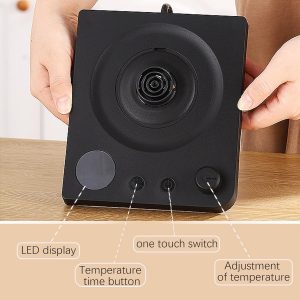 Bouilloire électrique Smart col de cygne 1.0 litre avec réglage de la température, 40-100°C ajustable, 304 acier inoxydable, 36 heures de conservation thermique, Anti-Dry Burn Protection, Matte Black