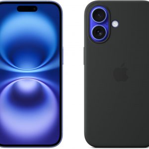 Apple iPhone 16 512 Go - Outremer + Coque Transparente avec MagSafe - Noir