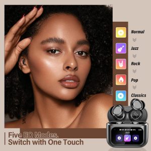 Ecouteurs Bluetooth Sans Fil, Mini Écouteurs de Sommeil avec Écran Tactile, HiFi Stéréo Casque Bluetooth 5.4 Appels Clairs, IP7 Étanche Écouteurs Intra-Auriculaires pour Dormir Sur le Côté, Or Rose