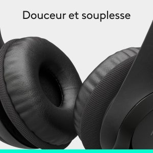 Logitech H390 Casque Filaire pour PC/Ordinateur Portable, Casque Stéréo avec Microphone Antibruit, USB-A, Commandes En Ligne, Compatible avec Chromebook - Noir