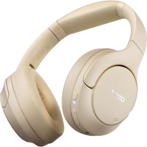 TOZO HT2 Casque Bluetooth sans Fil Ecouteurs Bluetooth 5.3 avec ANC Hybride Hi-Res Audio et ORIGX Acoustique 40mm Contrôleur EQ Ajustement 60H d&amp;apos;Autonomie 3.5mm AUX Audio Câble et USB Type C Noir