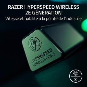Razer BlackShark V3 - Casque sans Fil pour l’Esport - Haut-parleurs en Titane de 50mm - Micro HyperClear Amovible - THX Spatial Audio - Wireless 2,4Ghz & Bluetooth - Profils FPS - PC/Mac | Noir