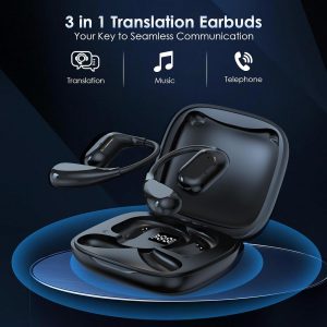 Olycism Traducteur Instantané - Écouteur Traducteur avec 150 Langues, Longue Autonomie, Bluetooth 5.4 et 6 Modes pour une Communication Sans Accroc pour les Réunions, l&amp;apos;Apprentissage et les Voyages