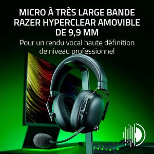 Razer BlackShark V3 - Casque sans Fil pour l’Esport - Haut-parleurs en Titane de 50mm - Micro HyperClear Amovible - THX Spatial Audio - Wireless 2,4Ghz & Bluetooth - Profils FPS - PC/Mac | Noir