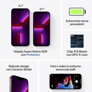Apple iPhone 13 Pro, 256 Go - Graphite Reconditionné