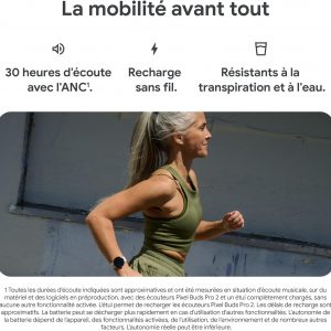 Google Pixel Buds Pro 2 – Écouteurs sans Fil avec Suppression Active du Bruit – Écouteurs Bluetooth – Vert Sauge