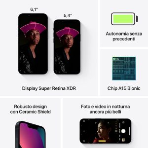 Apple iPhone 13, 128 Go, Minuit Reconditionné