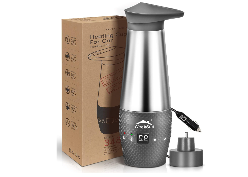 Bouilloire Voiture 12 V WEEKSUN: Café/Thé Rapide en Route