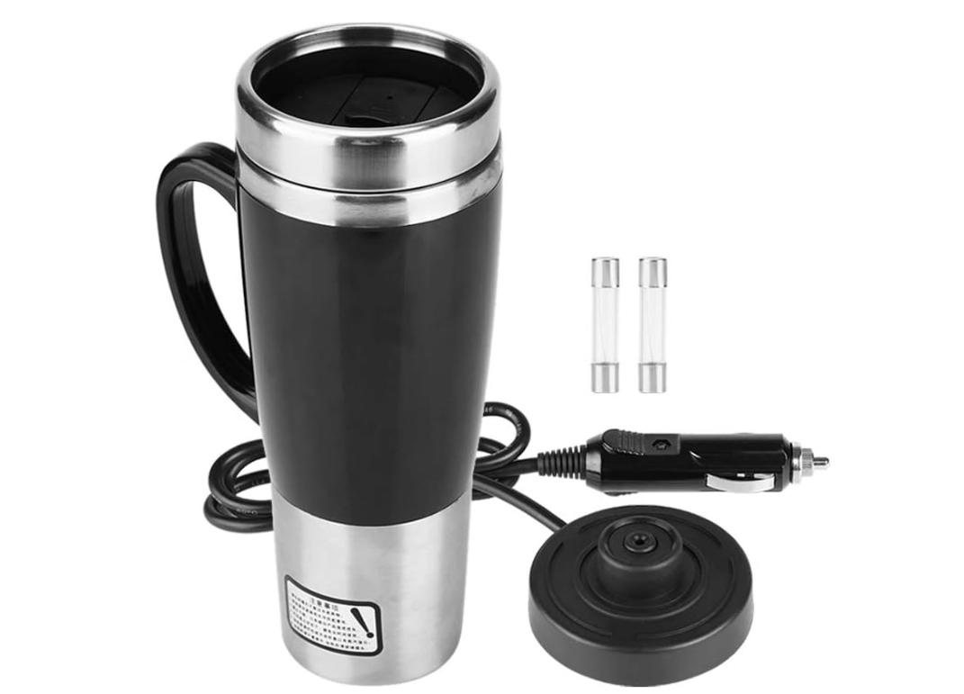 KIMISS Bouilloire Auto 12 V/24 V – Chauffe-Eau Voyage 450 ml